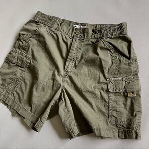 Y2K Vintage Olive Green Utility Cargo Shorts Columbia Sportswear Women’s Size M